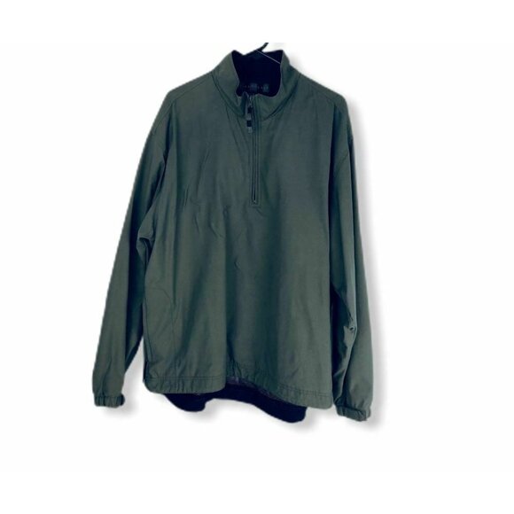 Nike Golf Windbreaker Mens L Green Quarter-Zip Pullover Jacket Elastic Cuffs - Picture 7 of 8